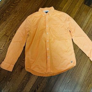 American Eagle Men’s Orange & White Stripe Shirt Size Large